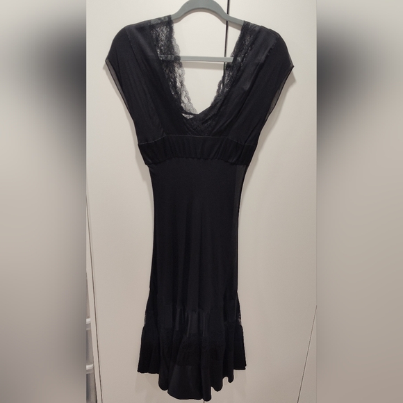 SOLD - DVF Silk Lace Midi Dress S4 - Picture 1 of 4